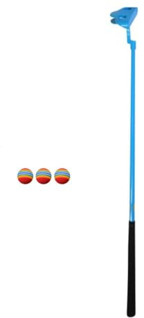 KiBcsLic Putter de Golf Enfant Club Junior Débutant Putter d'Intérieur Pratique Quotidienne Geste Régulier Amélioration Adresse Alliage Carbone Poids Réduit, Bleu, Hauteur Suggérée 110-90cm