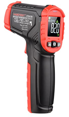 Irfora HT641A+ Infrarot-Thermometer -58~1112℉ Berührungslose Digitale Handwärme-Temperatur IR-Oberflächentemperaturmessgerät mit Emissionsgrad für industrielle Kochgrills