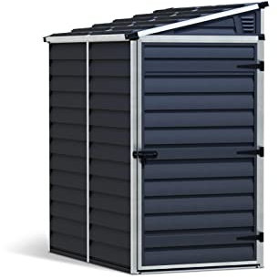 Canopia by Palram Abri de Jardin en Kit Skylight Pent 2.1m²,Cadre en Aluminium, Panneaux en Polycarbonate, Gris Foncé