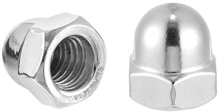 sourcing map 5/16-18 Acorn Cap Nuts, 20Pcs 304 Stainless Steel Dome Cap Head Acorn Nut Hardware Nuts for Bolt Cover, Silvery