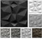 Eurodeco 3D Wandpaneele - 3D Wandverkleidung Paneele - Dekoren Deckenpaneele - Wanddeko Platten - Wandtattoos aus Polystyrol XPS Styropor - 50 x 50 cm, 3 mm Stärke, Diamant Schwarz, 20 Stück (5m²)
