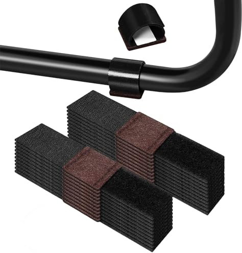 LightBeacon Almohadillas de Fieltro para Muebles, 24 Piezas Deslizadores de Fieltro para Muebles con Cierre de Velcro, Protectores para Patas de Sillas, Adecuados para Asientos de Trineo