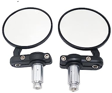 manillar espejo Para Barras Manillar Compatible Con Espejo Redondo Motocicleta, Extremo Manillar Motocicleta Retrovisor Lateral Espejo Convexo Motocicleta Motocicleta Espejo Retrovisor