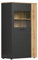 trendteam smart living - Esteban - Highboard - Anthrazit/Evoke Eiche - 5 Fächer - (BxHxT) 90 x 146 x 42 cm - Rillenoptik