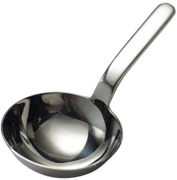 Nagoyuki Mestolo da Zuppa Profondo Addensato in Acciaio Inossidabile Manico Corto Cucchiaio Grande A Testa Mestolo da Zuppa per Bere Cucchiaio per Noodle