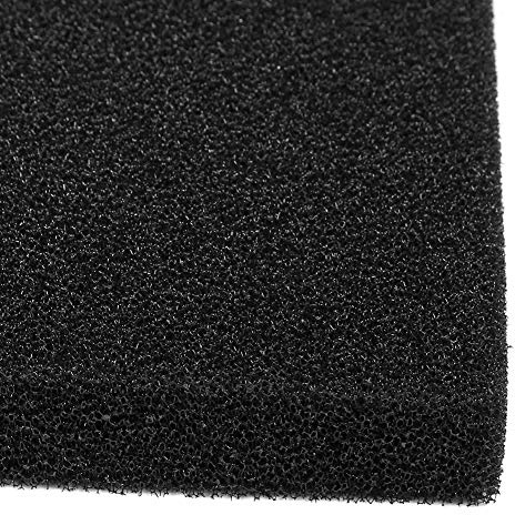 Denash Spugna Filtrante Ecologica, Spugna Filtrante Nera per Acquario, per Acqua Dolce per Acqua di Mare (Foro Grezzo 50 * 50 * 4 cm)