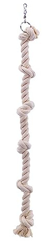 CHIZISX Bird Toy, Cotton Rope with Knots, Cage Hanging Swing, Parrot Bungee Toy, 15.74in, For Birds, Indoor Use, Climbing Activity