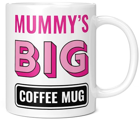 Mug Monster - Mummy's Big Coffee Mug, Mother's Day Gift, Birthday Present for Mummy, Giant Mugs for Women, Huge Cup Hot Drinks, Oversized Coffee Cup, Extra Large Ceramic Gift