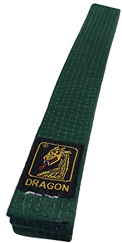 Karategürtel Judogürtel Budogürtel Dragon Grün 100% Baumwolle (220)