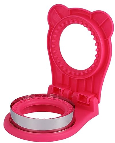NIOIPXA Juego de cortador y sellador de sándwiches para niños, máquina para hacer panqueques y panqueques para lonchera y caja Bento (1, rojo rosa)