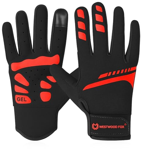 Guantes de ciclismo para hombres y mujeres, dedos completos, antideslizantes, pantalla táctil, transpirables, guantes de bicicleta de montaña para montar en MTB, BMX, ATV, carreras de carretera,