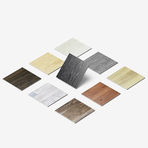 ATOPOSE Peel and Stick Vinyl Flooring Plank,1 Piece Sample,4x6 Self Adhesive Flooring For DIY Installation(Nero Sample)