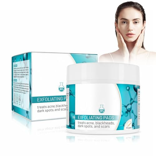 Pastiglie di buccia di acido glicolico, 50 pezzi di pastiglie per il viso, per l'acne e riduce le linee sottili, pastiglie per il viso peeling per il peeling della pelle e la pulizia profonda 1