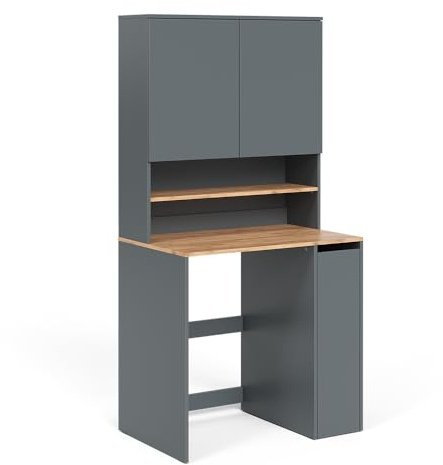 Vicco Armoire Machine à Laver Viktor, Anthracite/chêne doré, 93.6x88.2cm 2 pièces avec étagère, Convient pour Le Rangement de lessive et de Serviettes