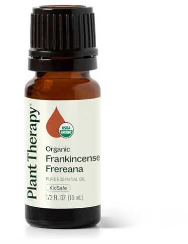 Plant Therapy Organic Frankincense Frereana Essential Oil 100% Pure, USDA Certified Organic, Undiluted, Natural Aromatherapy, Therapeutic Grade 10 mL (1/3 oz)