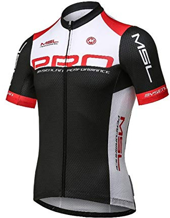 Mysenlan Men's Cycling Jersey Short Sleeve Full Zipper Cycle Riding Jerseys Set Quick Dry Breathable Biking Shirt Bicycle Clothes Bike Top T- Shirt for Road Bike MTB Running