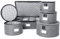 storageLAB China Storage Set, Hard Shell and Stackable, for Dinnerware Storage and Transport, Protects Dishes Cups and Mugs, Felt Plate Dividers Included (Grey, 5 Piece Set)