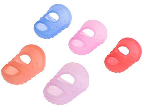 GUMEI Ditale in Silicone Protezione per Le Dita Cucito Strumento per Cucito Colori Casuali