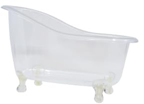 Conny Clever Deko Badewanne Kunststoff transparent zum Befüllen 26x13,7x15,5cm