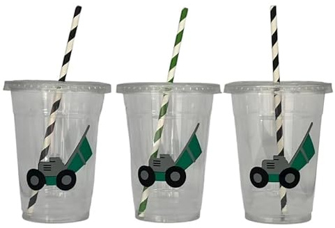 12 Lawn Mower Party Cups, Law Mower Birthday Party, Party Favors, Disposable Cups, Lawn Care
