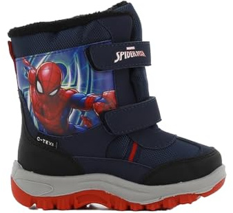 Leomil Spiderman Bottes de Neige Garçon Antidérapantes Fourrées | Chaussures D'hiver pour Garçons, Résistantes à l'eau, Semelle antidérapante pour les jours d'hiver froids, Marvel