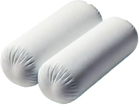 Foam & Upholstery Warehouse Bolster Pillow Roll Pack of 2-15 x 40 cm (6” x 16”) Soft Durable Hypoallergenic Bolster Cushion with Hollowfibre Filling for Small Pillow Neck and Back Support