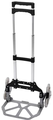 vinnyooc Chariot de Courses 6 Roues Diable Pliable pour Escaliers Alliage d'aluminium pour Soulever des Marchandises, Monter des Escaliers