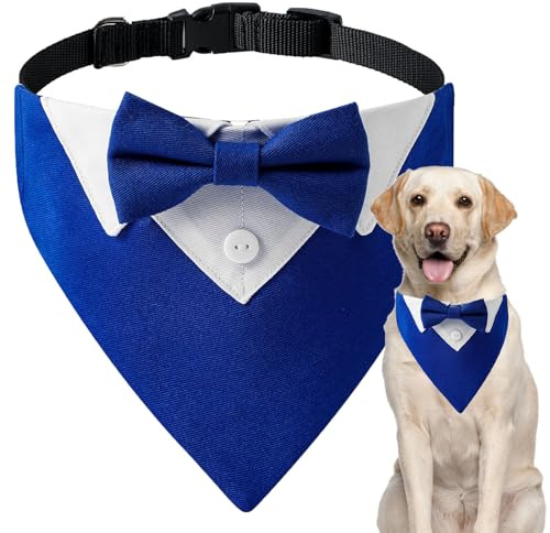 Collare Bandana Da Matrimonio - Effortless Installazione Conveniente per Cani, Multifunctional, Tuxedo Accessorio Papillon Soft Dog Foulard Cani | Multipurpose Outdoor Indoor UTI