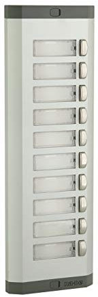 Na-De - Timbre de puerta para casa multifamiliar, de 1 a 10 partes, placa de timbre de aluminio 70xx (10 unidades)