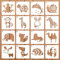 16 Stücke Schablonen Set, Malschablonen für Kinder, Schablonen Tiere Malen, Wiederverwendbare Malschablonen, Schablonen Tiere für Kinder, 16 Tierformen, für DIY Handwerk Scrapbooking Malzubehör