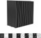 ACXIN 3D Wandpaneele Wandverkleidung aus PVC, 50x50 cm 3D Wandplatten, 12 Stück Wanddekoration für Innenräume, Deckenpaneele, wasserfest, inkl 30m doppelseitigem Klebeband- Welle Schwarz, 3 m²
