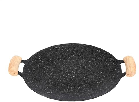 Padella Teppanyaki | Piastra Antiaderente Rotonda A Induzione Per Barbecue Per Piano Cottura | Piastra Per Barbecue, Piastra Multifunzionale Per Carne, Pancake, Costolette