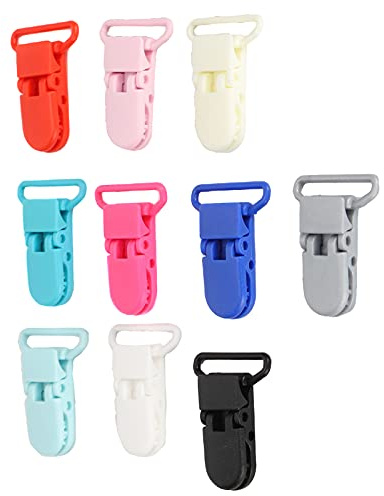 Clips de tirantes de 10 PCS, clips de coloridos de nylon CLIPS Clip de eslinga de pato con clip de bloqueo de la hebilla para la artesanía de bricolaje