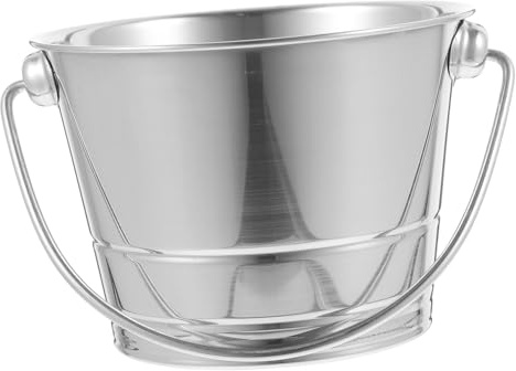 BAZEITFLOW Secchio Ghiaccio Secchiello per Ghiacciata Acciaio Vino Contenitore per Ghiaccio Fresco Portatile Secchio Refrigerante per Bevande