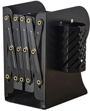 Estantería pequeña para Escritorio,Estantería para Libros de Escritorio | Estante telescópico de Almacenamiento para estantería de,Organizador de de Metal con portalápices, Estan