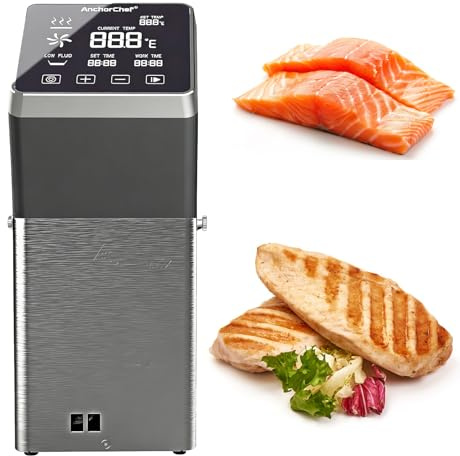 Sous Vide Machine, 1600W Power Immersion Circulator with Large Touchscreen and Accurate Temperature Timer, IPX7 Waterproof for Home Kitchen and Restaurants