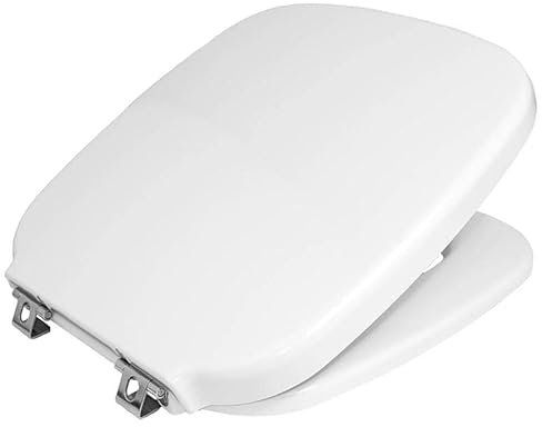Gala Universal- Asiento para Inodoro Fijo para Inodoro, Incluye Kit de Fijación y Bisagras de Acero Inoxidable, Color Blanco, Medidas 39.5 x 5.5 x 47.5 cm– Modelo G5158001