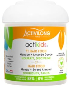 ACTIVILONG - Ti Hair Food Actikids - Sans Rinçage - Cheveux Bouclés À Crépus - Dès 3 ans - Nourrit Et Discipline - Ingrédients Naturels - Vegan - Parfum Hypoallergénique - Made In France - 100ml