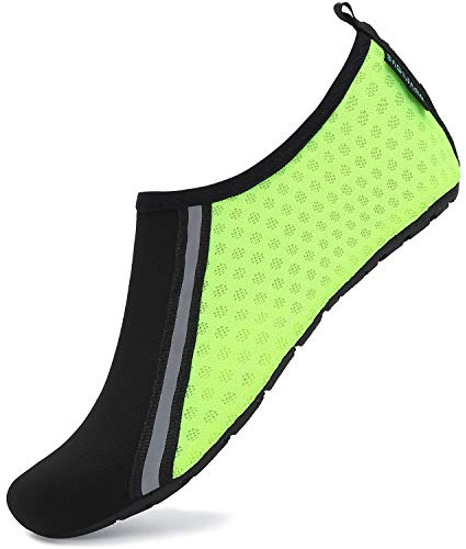 SAGUARO Escarpines Secado Rápido Zapatillas de Playa Pare Hombre Mujer Zapatos de Punto Ligeras, Agua Verde 42/43