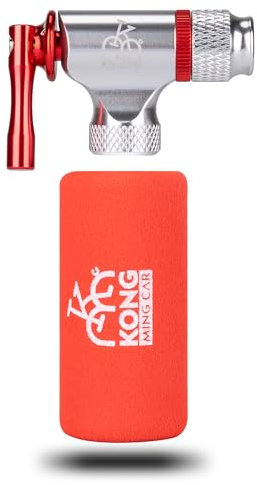 KONG MING CAR Inflador de CO2 para bicicletas, bomba de CO2 compatible con válvula Presta y Schrader, rápida y sencilla bomba de aire de CO2 para bicicleta de montaña y bicicleta de carretera