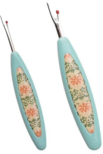 URROMA Nahttrenner, Vintage, 2 Stück, zum Nähen, Basteln, Grün, ergonomischer Fadenentferner, zum Entfernen von Sticksäumen und Nähten