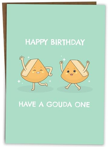 BYANIKA Happy Birthday Card | Bday For Him, Her, Female, Women, Special Friend, Girlfriend, Wife, Partner, Sister, Daughter, Mum, Granddaughter | Cheese Pun