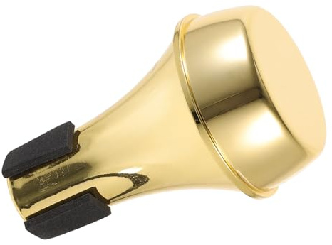 HEMOTON Sordina per Tromba in Abs Mini, Silenziatore Leggero Design Elegante, Riduce Volume per Esercitarsi a Casa, Accessorio per Tromba Oro