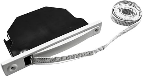 DOJA Barcelona | Recogedor Persiana Empotrar | 18mm | Recogedor Persiana Empotrado | Blanco | Frente De Poliamida | Recambios Para Enrollador Persianas | Recogedor de Cinta Persiana Empotrable