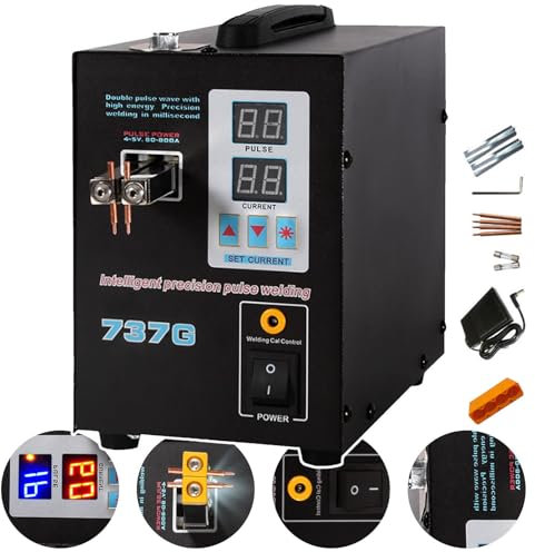 Soflightmok Battery Spot Welder | 2.8kw Pulse Spot Welder | Capacitor Energy Storage Pulse Welding Machine | Portable Spot Welding Equipment For Lithium Battery Pack Building,0.15mm