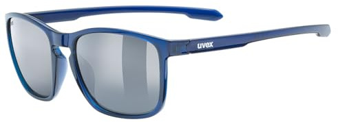 uvex LGL 52 - lunettes de soleil pour adults - forte protection contre les UV - protection à 100% contre les UVA, UVB et UVC - transparent blue/smoke gray - one size