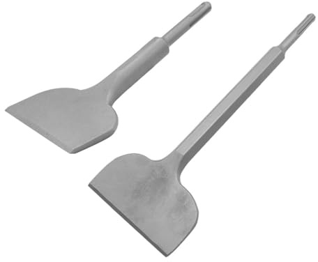 Lot de 2 burins à marteau électrique pour enlever les carreaux - Outil de retrait de carrelage - Ciseaux à carrelage - Pour carrelage - Vieux plâtres muraux - Béton - Endurin