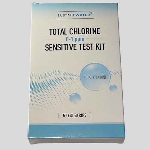 Drinking Water Test Kit for Chlorine – High-Sensitivity (0.05 ppm)- Tap Water Testing Kit, Accurate Chlorine Test Strips for Home Water Quality (5 Tests)