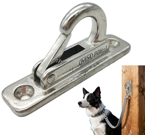 Leinenhalter für Hunde – Haken für Haustiere, 12 x 8 cm, Kettenhalter, Parkhalterung | Zubehör aus Edelstahl mit praktischen Organisationszwecken