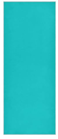 Grckit Serviette de tapis de yoga turquoise foncé de couleur unie 185,4 x 68,6 cm, surface en daim, serviette de yoga antidérapante pour yoga, pilates et entraînement, lavable en machine
